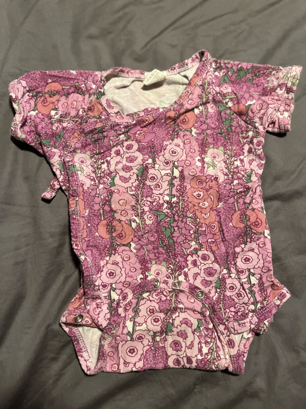kate quinn Purple Floral Kimono Bodysuit